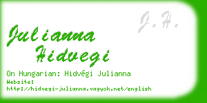 julianna hidvegi business card