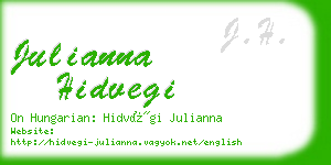 julianna hidvegi business card